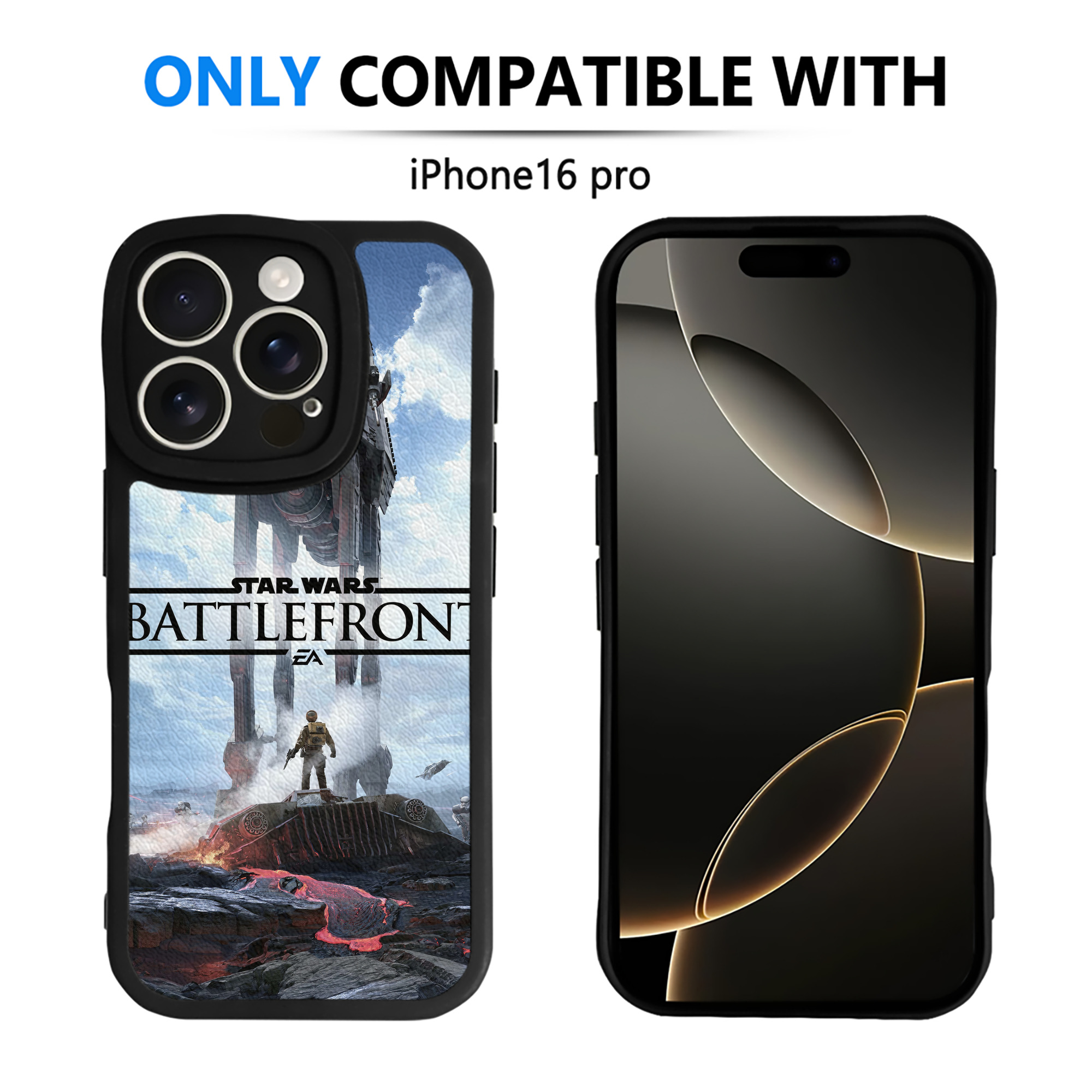 （画像用） スター・ウォーズ Star Wars 【iPhone 16シリーズ対応】シリコンスマホケース（レザー調） 材質：シリコン